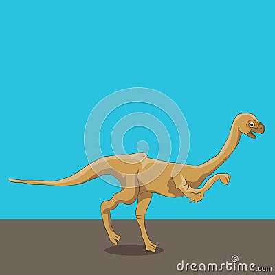 Struthiomimus Dinosaur Vector Illustration