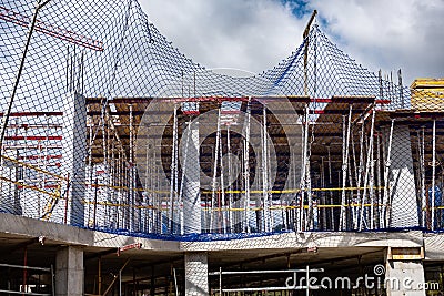 Struts on a building site Stock Photo