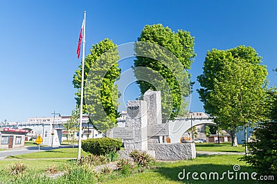 Monument to the 1000th anniversary of the Polish State and the 1050th anniversary of the Baptism of Poland Editorial Stock Photo