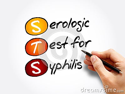 STS - Serologic Test for Syphilis acronym Stock Photo