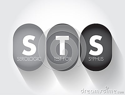 STS - Serologic Test for Syphilis acronym, medical concept background Stock Photo