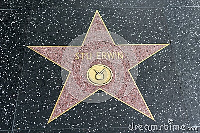 Stu Erwin star on the Hollywood Walk of Fame Editorial Stock Photo