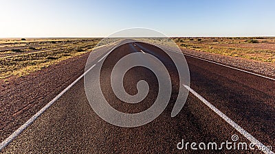 The Stuart highway crosses Australia from north to south Stock Photo