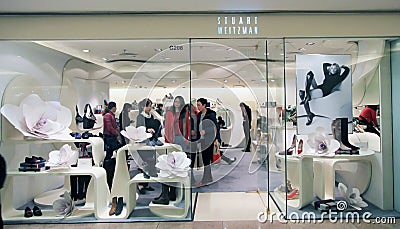 Stuart weitzman shop in Hong Kong Editorial Stock Photo