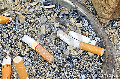 Stub in ashtray Stock Photo