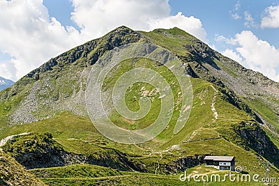 Stubnerkogel (2200 m) is beautiful panoramic mountain in the spa and sports resort of Bad Gastein in the Austrian Alps Stock Photo
