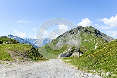 Stubnerkogel (2200 m) is beautiful panoramic mountain in the spa and sports resort of Bad Gastein in the Austrian Alps Stock Photo