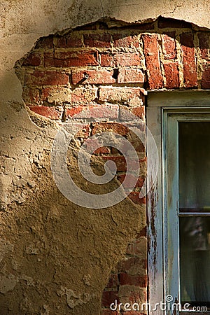 Stucco Over Brick 1 Royalty Free Stock Photography - Image 