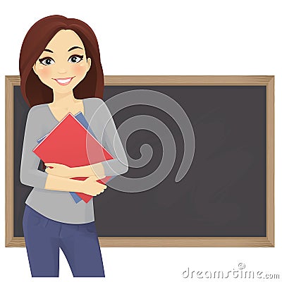 Student with books Vector Illustration