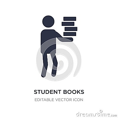 student books icon on white background. Simple element illustration from People concept Vector Illustration