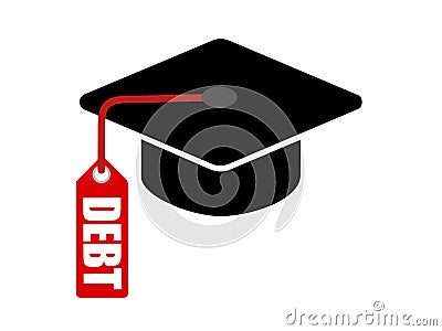 Student debt / loan Vector Illustration