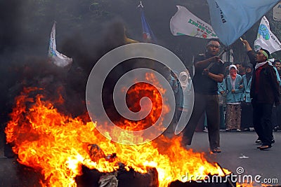 Student demonstrations Editorial Stock Photo