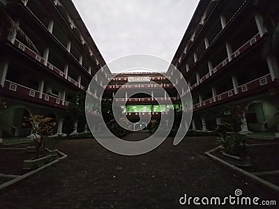 Student dormitory in a boarding school Stock Photo