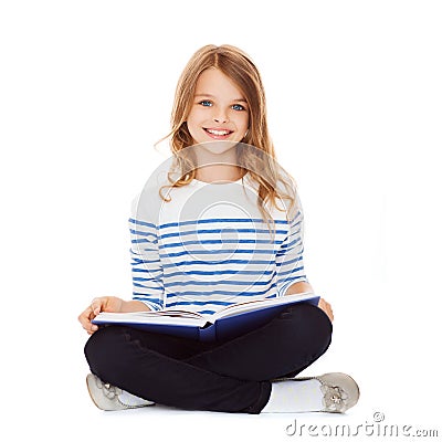 Student girl studying and reading book Stock Photo