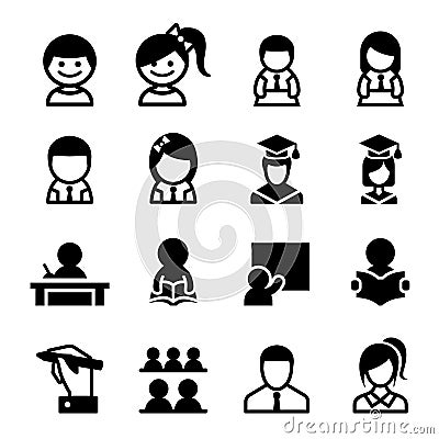 Student & Learning icon set Stock Photo