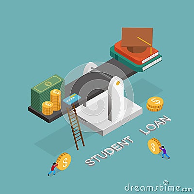 Student loan Vector Illustration