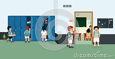 Student Locker Vector Illustration