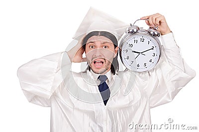 Student missing his deadlines Stock Photo