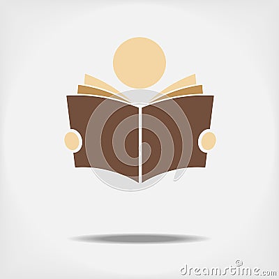 Student reading a book. Vector Illustration