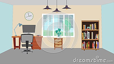 Student Room Decoration Indoor , Learning , Computer, 2d Animation  Background Stock Video - Video of cartoon, freelance: 206229753