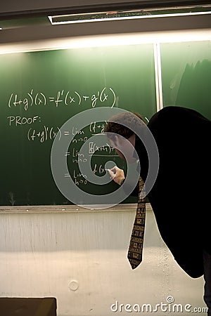 Student solving a problem Stock Photo