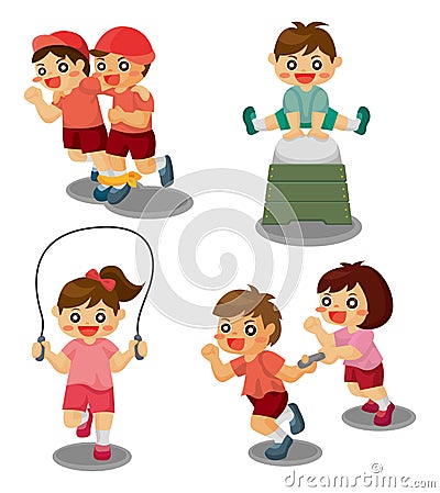 Student sport game Vector Illustration