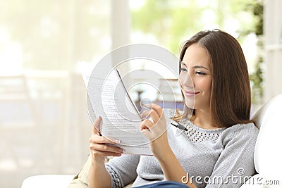 Student studying and learning reading notes Stock Photo