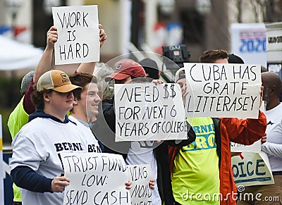 Mocking Bernie Sanders Editorial Stock Photo