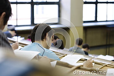 Students during exam Stock Photo