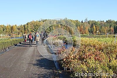 Students at Garden Center Kostelec Editorial Stock Photo