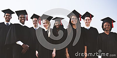 Students Graduation Success Achievement Concept Stock Photo