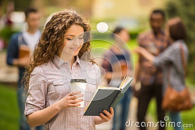 Students outdoors Stock Photo