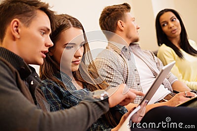 Students preparing for exams Stock Photo