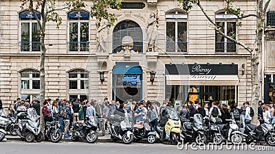 Students return to business school, Paris Editorial Stock Photo