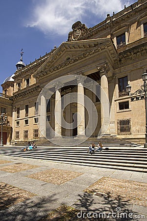 Students at the Salamanca University in Spain Editorial Stock Photo