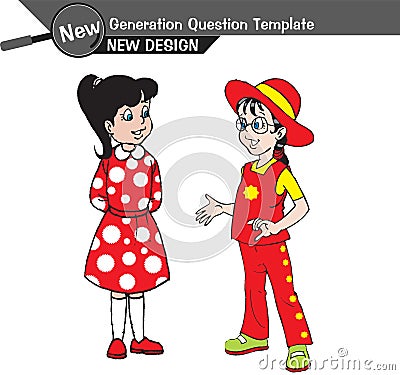 students speaking - Next generation problems, for teachers Vector Illustration