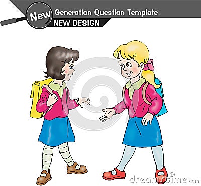 students speaking - Next generation problems, for teachers Vector Illustration