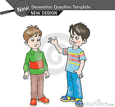 students speaking - Next generation problems, for teachers Vector Illustration