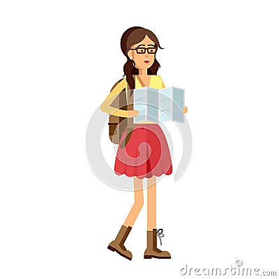 Students traveling vocation time Vector Illustration