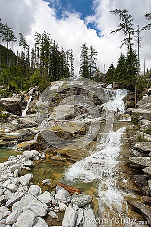 Studeny potok in High Tatras mountains, Carpathia Stock Photo