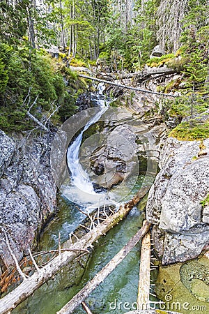 Studeny potok stream in High Tatras Mountains, Slovakia Stock Photo