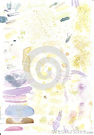 Studies of color mixing in watercolor Stock Photo