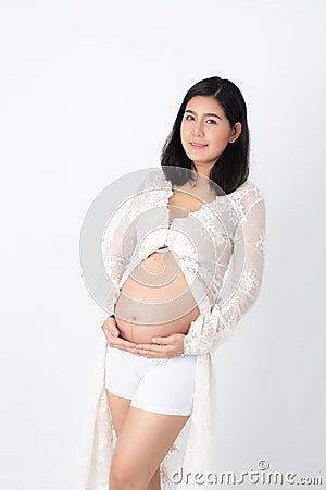 Portrait pregnant woman Stock Photo