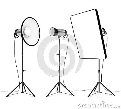 Studio flash Stock Photo