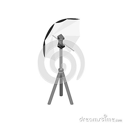 Studio flash with umbrella icon Vector Illustration