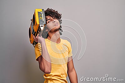 Leisure, hobby, relax with music concept Stock Photo