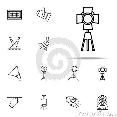 studio light icon. Spotlight icons universal set for web and mobile Stock Photo