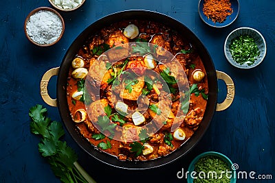 Studio lit tikka masala, a flavorful and colorful Indian favorite Stock Photo