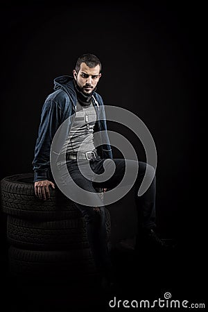 Studio male portrait Stock Photo