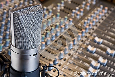 Studio microphone Stock Photo